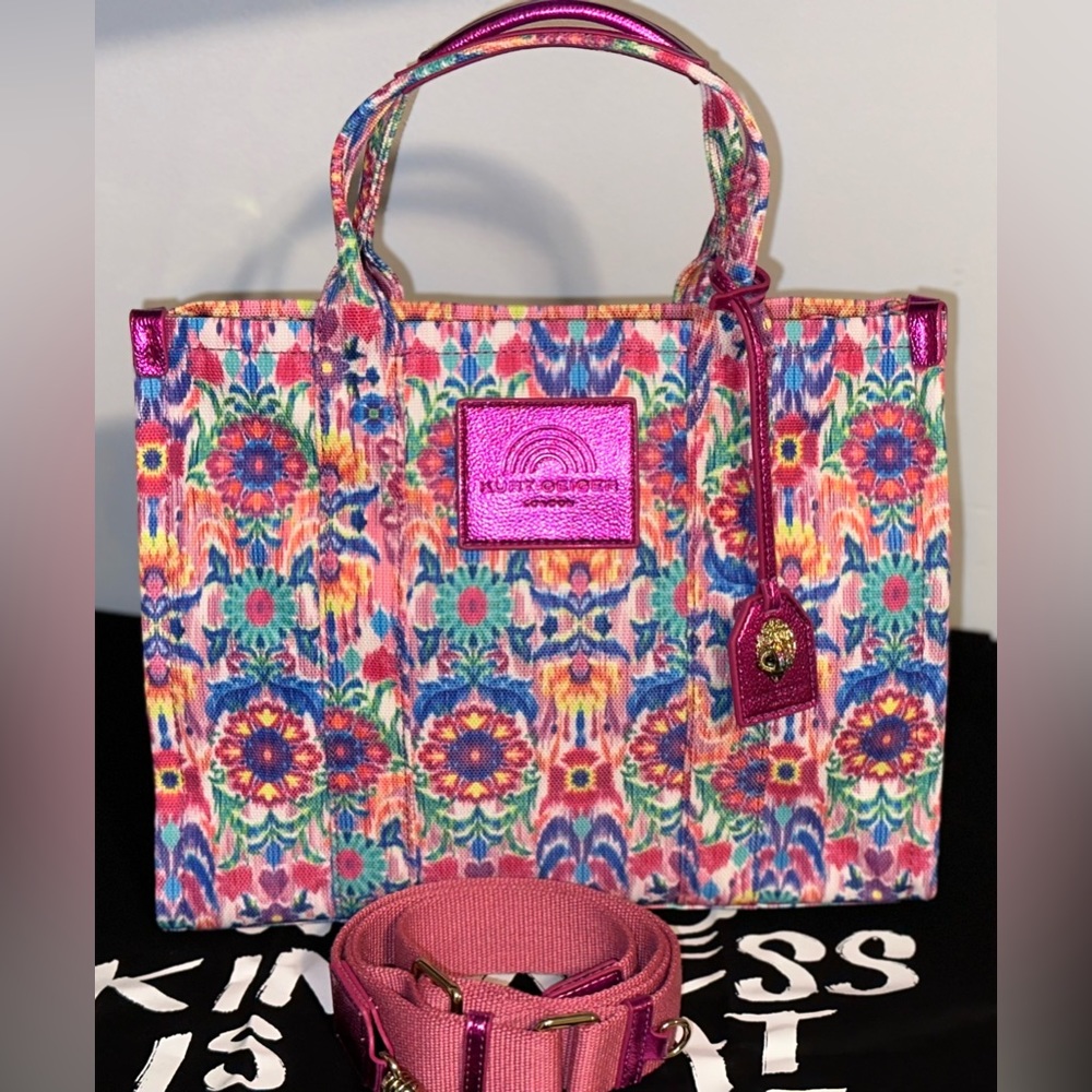 Kurt Geiger London Mini Pink Floral 🌸🌺🌷Southbank Tote🌺🌸🌷